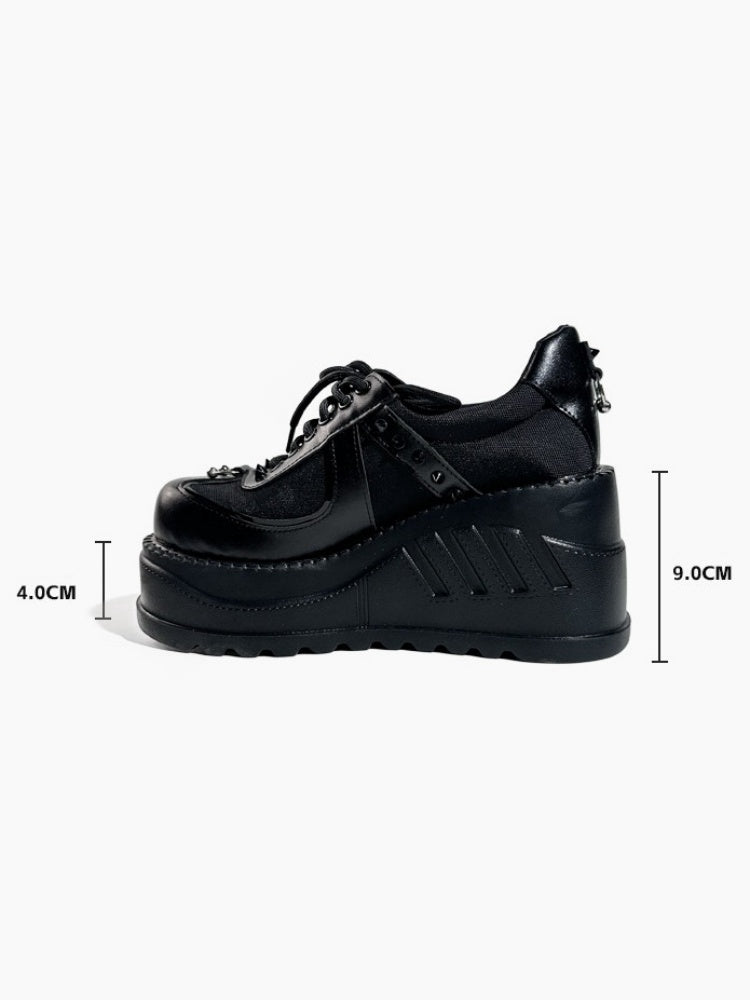 Harajuku Fashion Ultra-High Platform Leather Shoes【s0000017373】