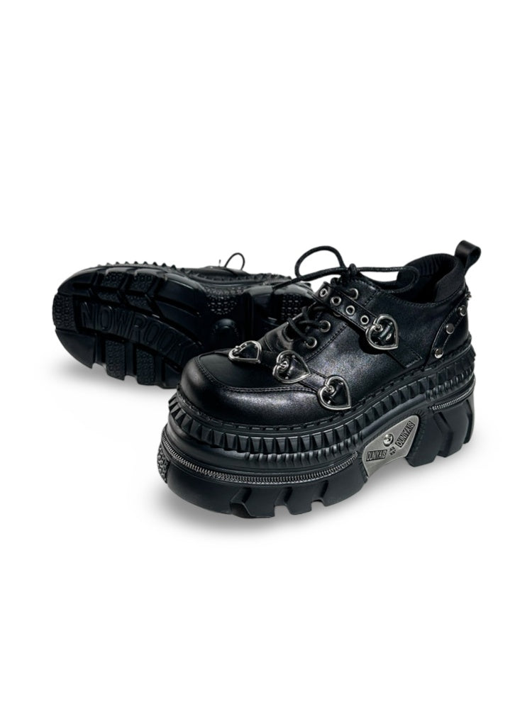 Heavy Metal Subculture Fashion Flats Short Loafers【s0000017375】