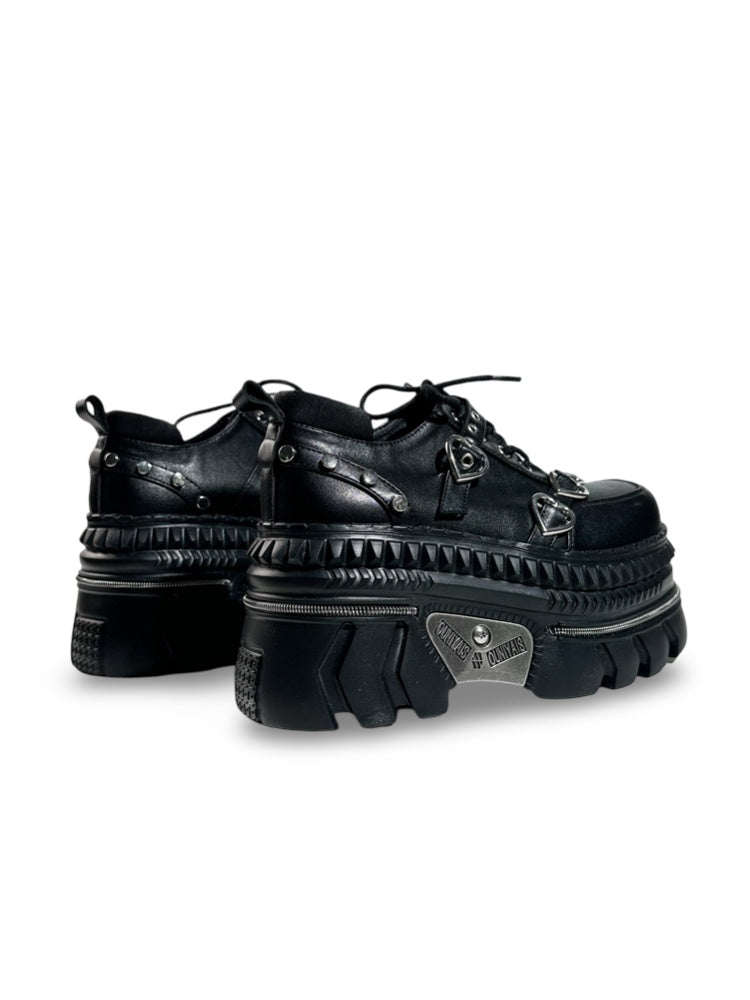 Heavy Metal Subculture Fashion Flats Short Loafers【s0000017375】