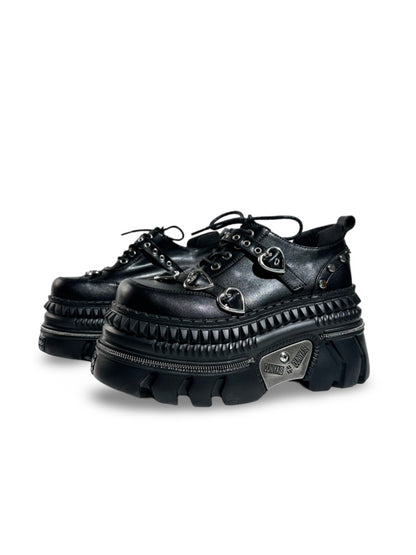 Heavy Metal Subculture Fashion Flats Short Loafers【s0000017375】
