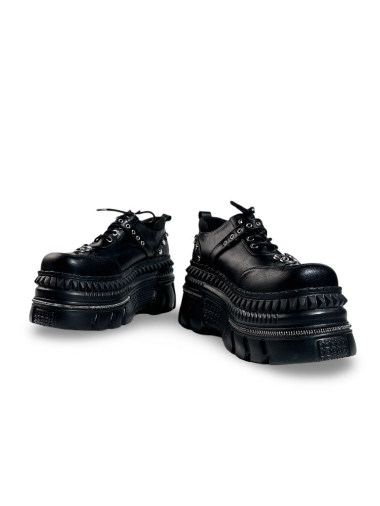 Heavy Metal Subculture Fashion Flats Short Loafers【s0000017375】