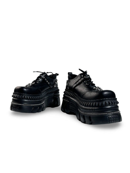 Heavy Metal Subculture Fashion Flats Short Loafers【s0000017375】