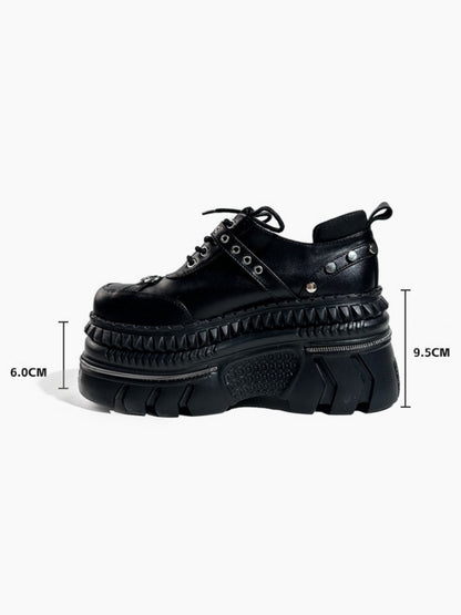 Heavy Metal Subculture Fashion Flats Short Loafers【s0000017375】