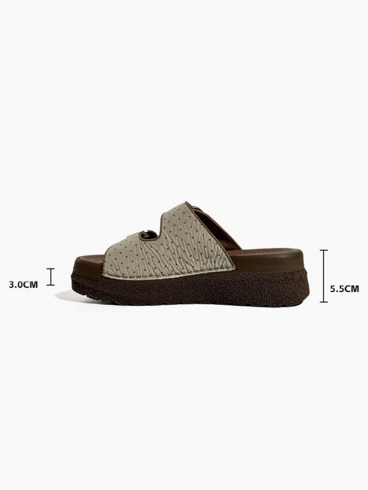 Thick-Soled Birkenstock Dot Non-Slip Half-Slip Sandals【s0000017379】