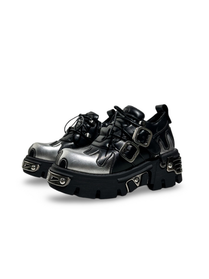 Flame Tank heavy Metal Subculture Unisex Niche Punk Platform Shoes【s0000017381】