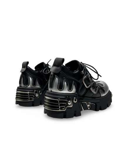 Flame Tank heavy Metal Subculture Unisex Niche Punk Platform Shoes【s0000017381】