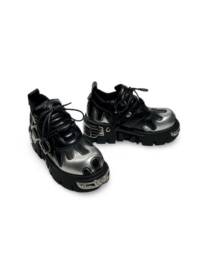 Flame Tank heavy Metal Subculture Unisex Niche Punk Platform Shoes【s0000017381】