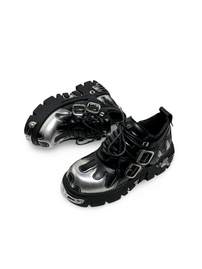Flame Tank heavy Metal Subculture Unisex Niche Punk Platform Shoes【s0000017381】