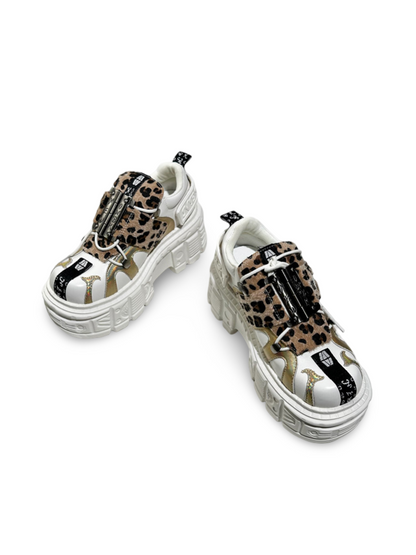 Subculture Leopard Print Lace-Up Platform Shoes【s0000017382】