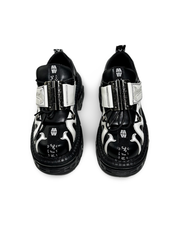 Subculture Leopard Print Lace-Up Platform Shoes【s0000017382】