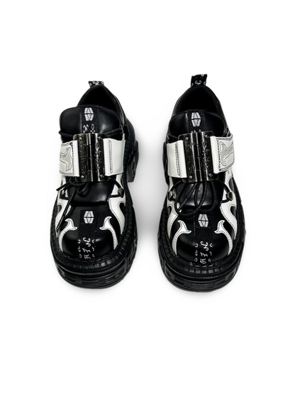 Subculture Leopard Print Lace-Up Platform Shoes【s0000017382】