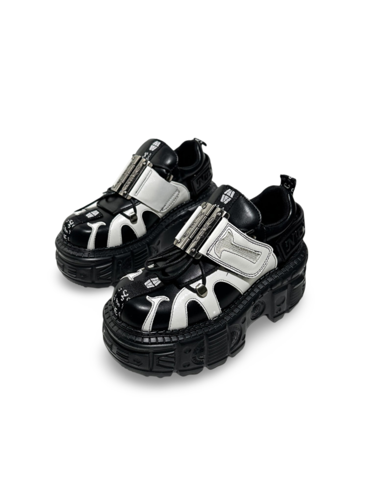 Subculture Leopard Print Lace-Up Platform Shoes【s0000017382】
