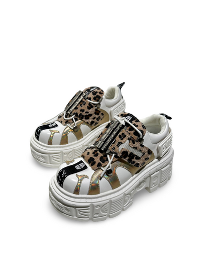 Subculture Leopard Print Lace-Up Platform Shoes【s0000017382】