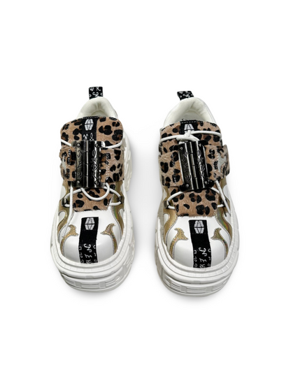 Subculture Leopard Print Lace-Up Platform Shoes【s0000017382】