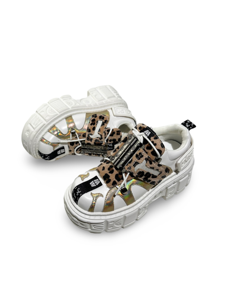 Subculture Leopard Print Lace-Up Platform Shoes【s0000017382】