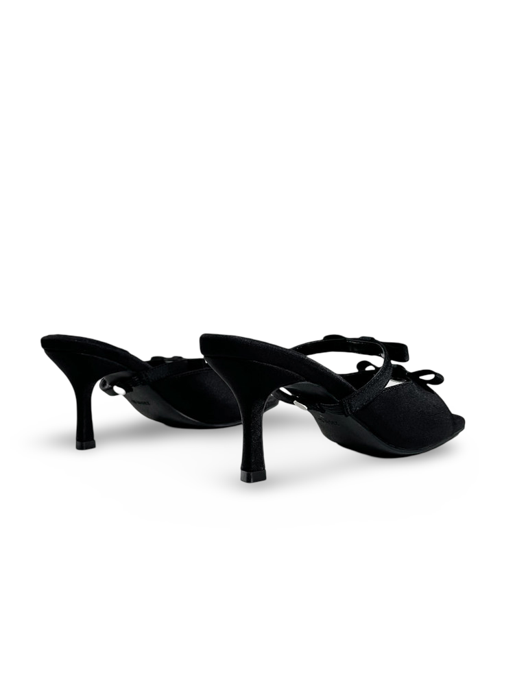 High Heels One-Strap Bow Square-Toe Sandals【s0000017386】