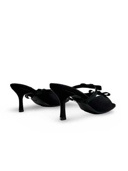 High Heels One-Strap Bow Square-Toe Sandals【s0000017386】