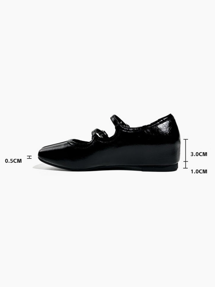 French Polka Dot Double Strap Mary Jane Shoes【s0000017387】