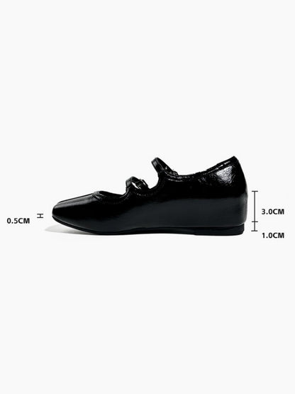 French Polka Dot Double Strap Mary Jane Shoes【s0000017387】
