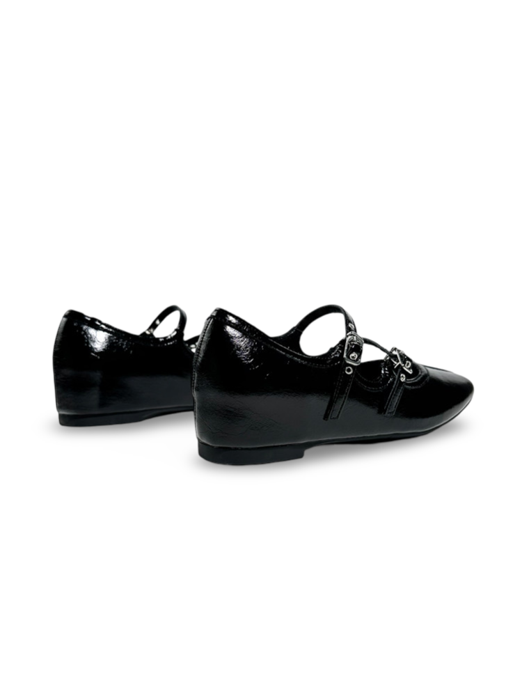 French Polka Dot Double Strap Mary Jane Shoes【s0000017387】
