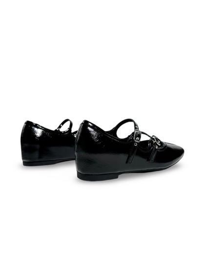 French Polka Dot Double Strap Mary Jane Shoes【s0000017387】