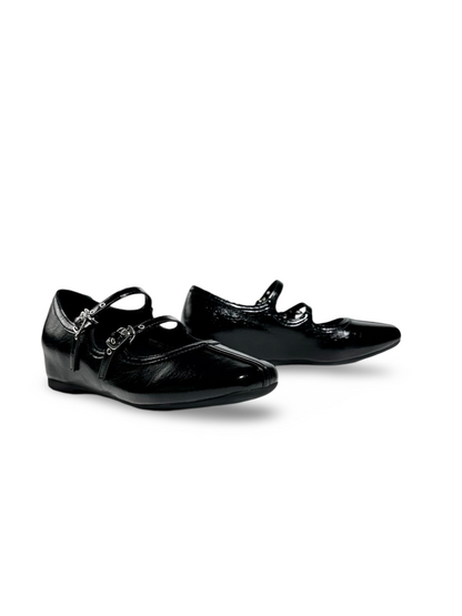 French Polka Dot Double Strap Mary Jane Shoes【s0000017387】