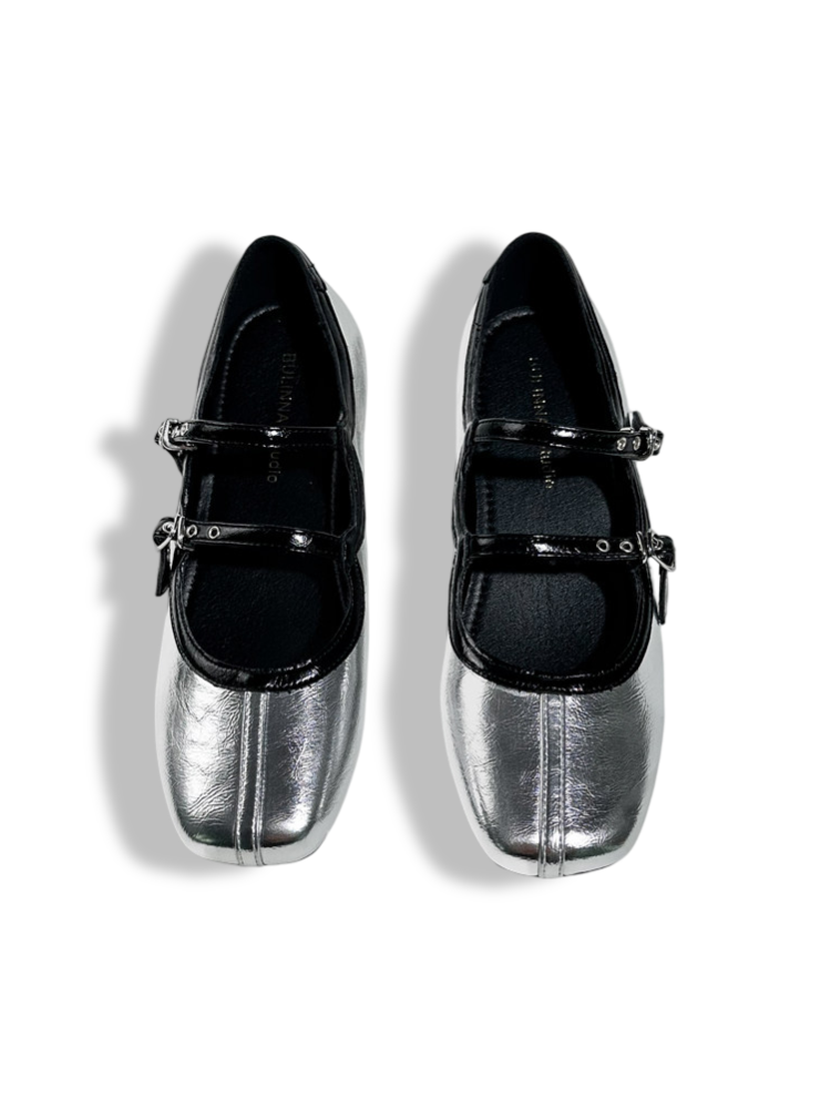 French Polka Dot Double Strap Mary Jane Shoes【s0000017387】