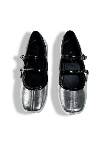 French Polka Dot Double Strap Mary Jane Shoes【s0000017387】