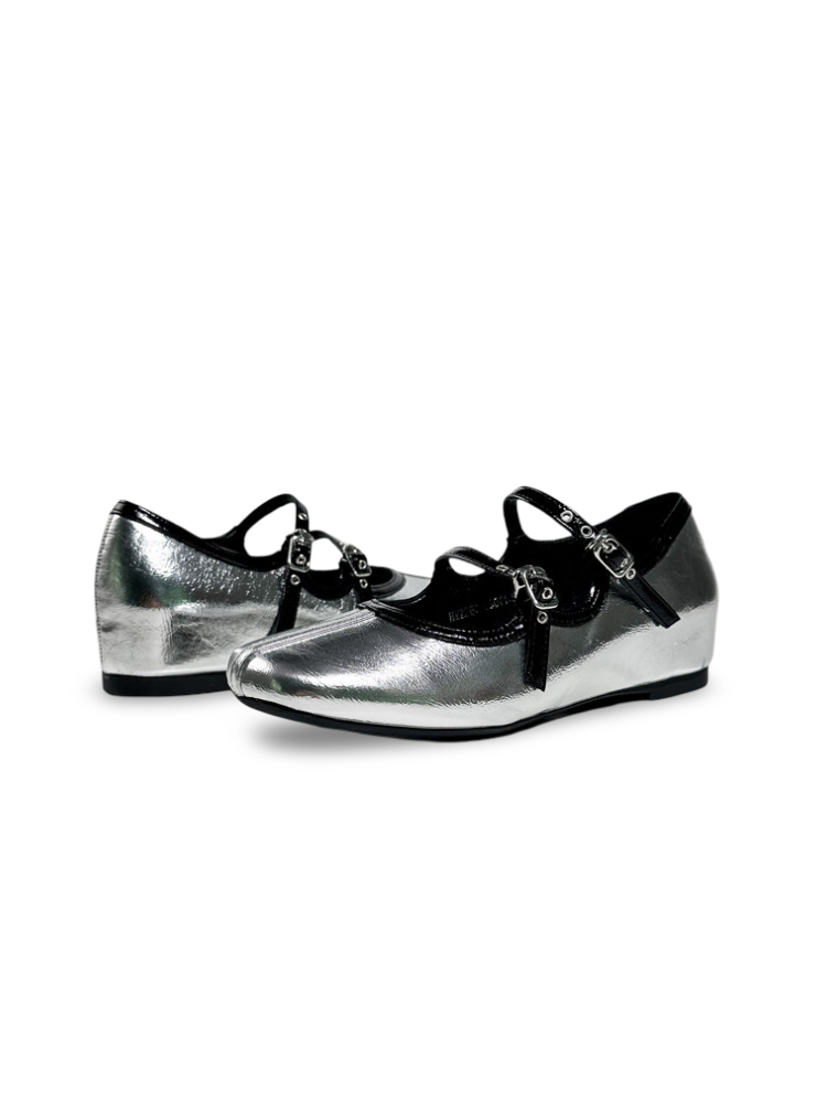 French Polka Dot Double Strap Mary Jane Shoes【s0000017387】