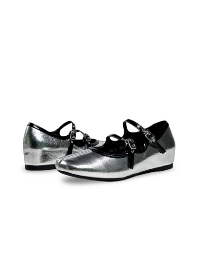 French Polka Dot Double Strap Mary Jane Shoes【s0000017387】