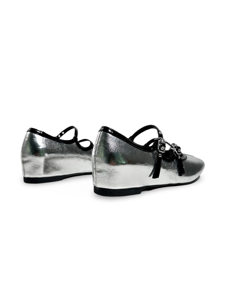 French Polka Dot Double Strap Mary Jane Shoes【s0000017387】