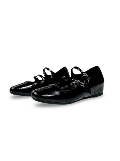 French Polka Dot Double Strap Mary Jane Shoes【s0000017387】