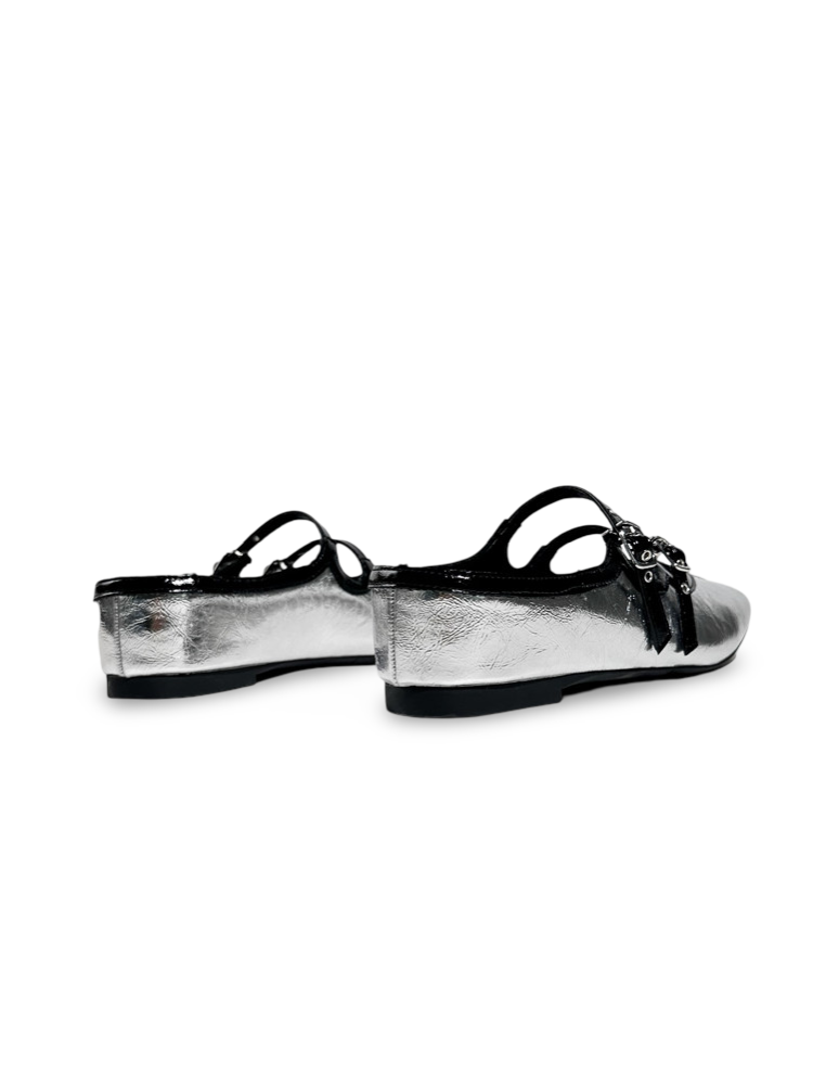 Polka Dot Flat-Strap Half-Slip Mary Jane Shoes【s0000017388】