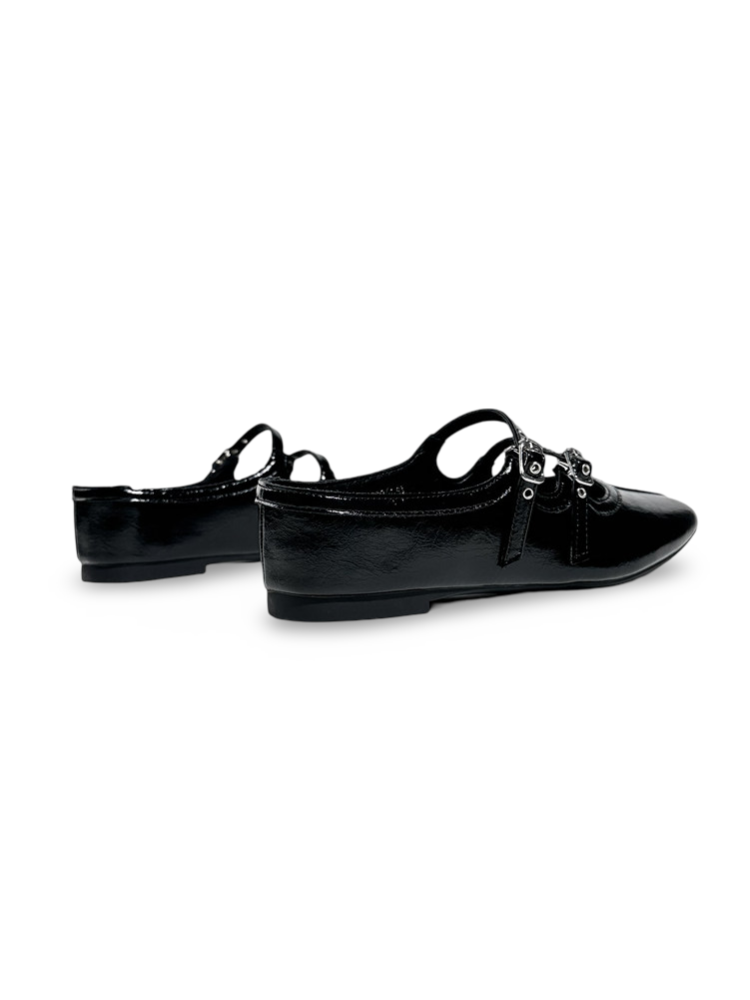 Polka Dot Flat-Strap Half-Slip Mary Jane Shoes【s0000017388】