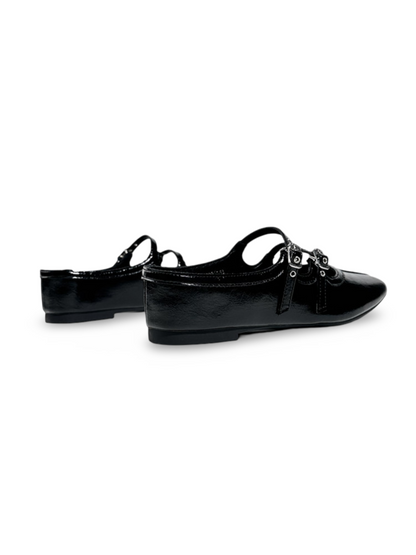 Polka Dot Flat-Strap Half-Slip Mary Jane Shoes【s0000017388】