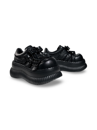 Dark Heavy-Duty LoIita Gothic Punk Leather Platform Shoes【s0000017393】