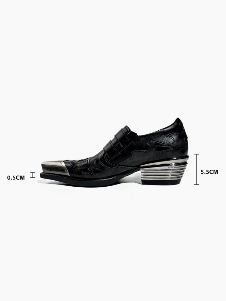 Unisex Heavy Metal Dark Industry Derby Leather Shoes【s0000017397】