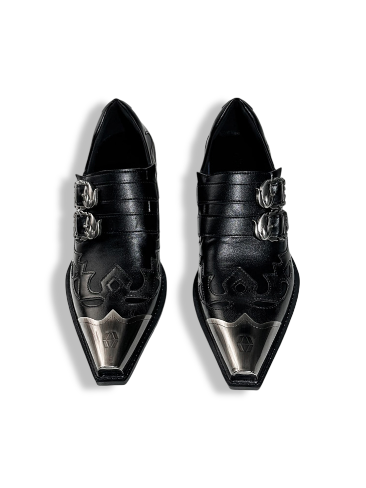 Unisex Heavy Metal Dark Industry Derby Leather Shoes【s0000017397】