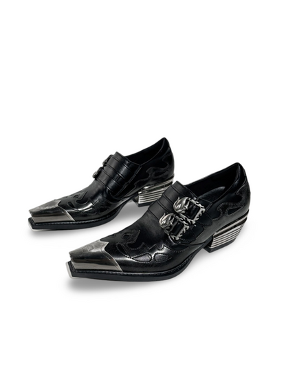 Unisex Heavy Metal Dark Industry Derby Leather Shoes【s0000017397】