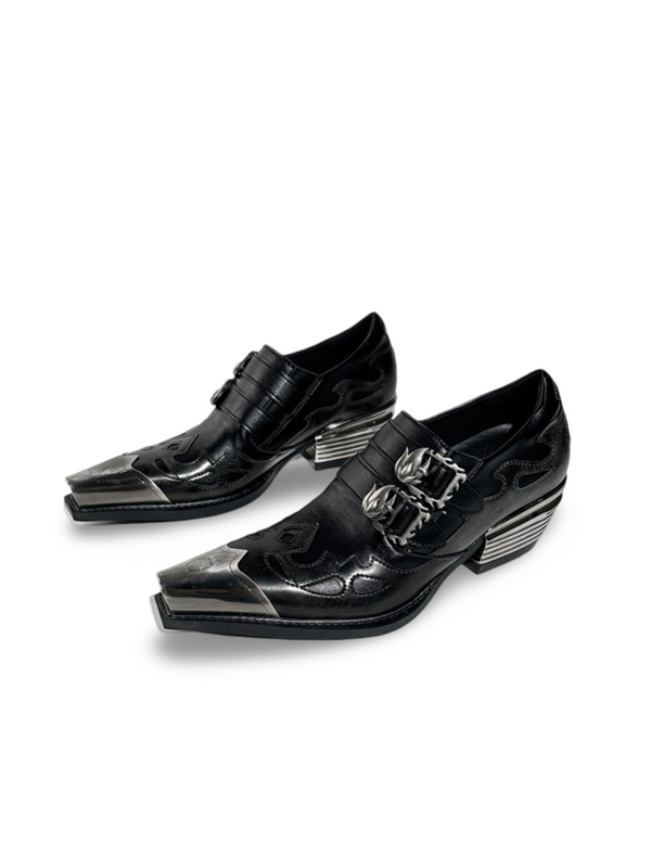 Unisex Heavy Metal Dark Industry Derby Leather Shoes【s0000017397】
