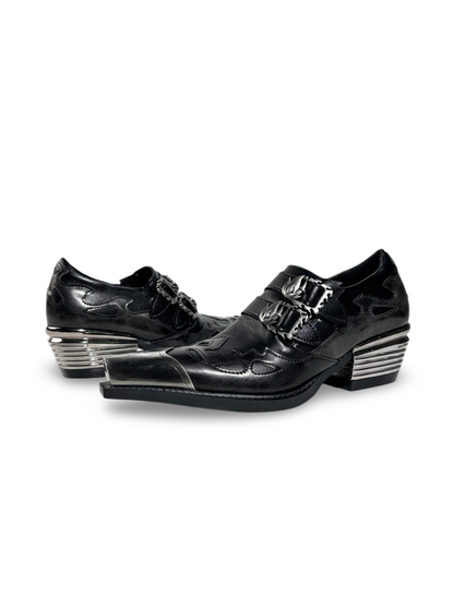 Unisex Heavy Metal Dark Industry Derby Leather Shoes【s0000017397】