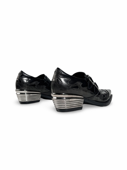 Unisex Heavy Metal Dark Industry Derby Leather Shoes【s0000017397】