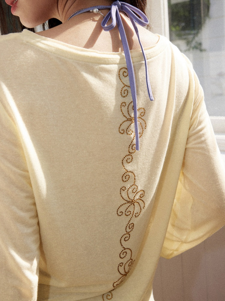 Henry-Collar Cover-Up T-Shirts & Sea Print Bikini【s0000017556】