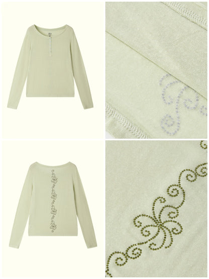 Henry-Collar Cover-Up T-Shirts & Sea Print Bikini【s0000017556】