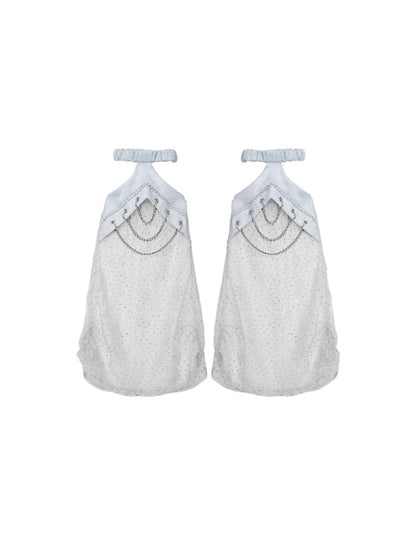 Y2Kl Ballet-Style Rhinestone Lace Chain Stacked Leg Sleeves Sock Covers【s0000017597】
