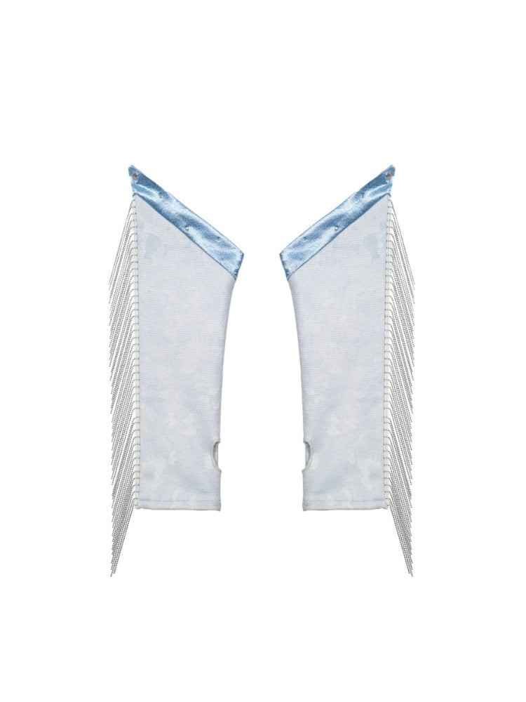 Y2K Functional Style Cyber Blue Chain Strap Shoulder Accessory【s0000017599】