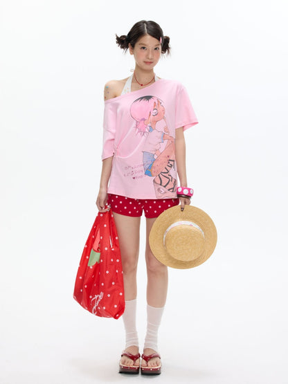 Summer Multicolor Beach Tight Polka Dot Leopard Print Shorts【s0000017612】