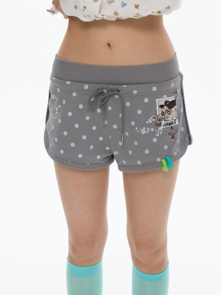 Summer Multicolor Beach Tight Polka Dot Leopard Print Shorts【s0000017612】