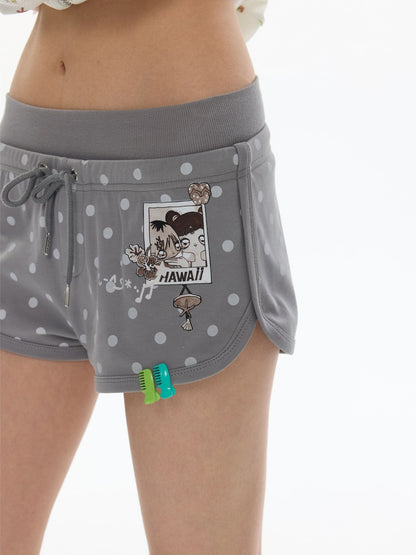 Summer Multicolor Beach Tight Polka Dot Leopard Print Shorts【s0000017612】