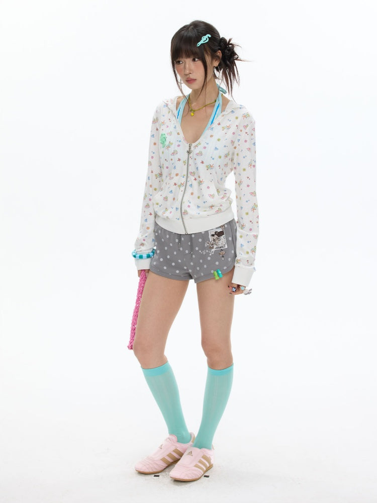 Summer Multicolor Beach Tight Polka Dot Leopard Print Shorts【s0000017612】